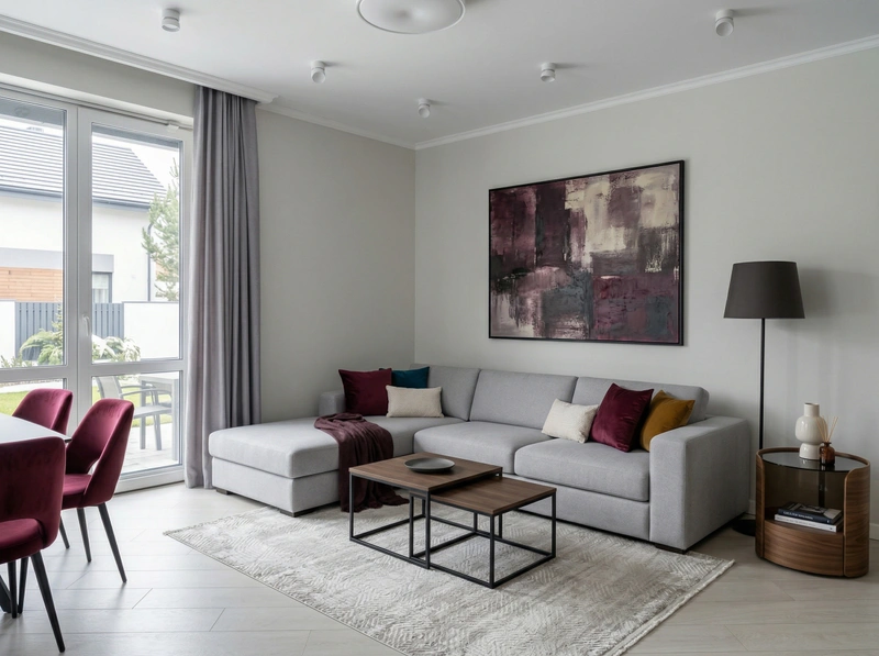 Дизайн гостиной в стиле Контемпорари — фото интерьера от нейросети RoomGPT