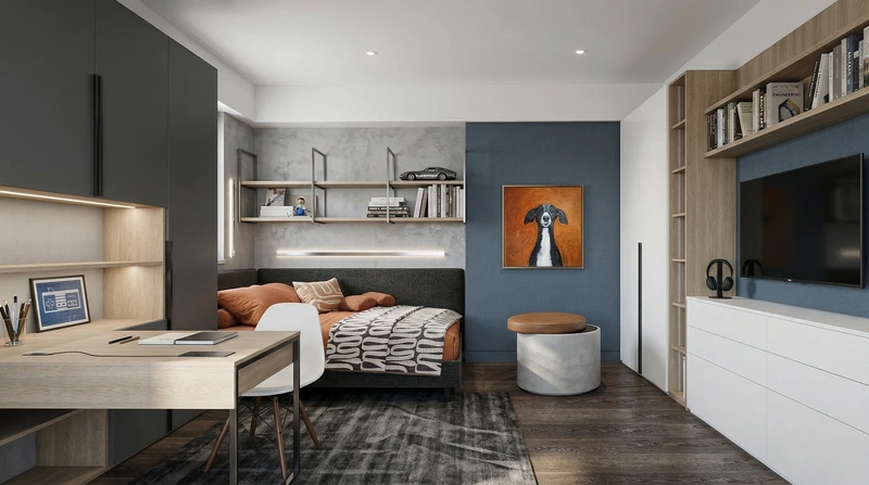 Дизайн интерьера в стиле Минимализм — Спальня от нейросети RoomGPT