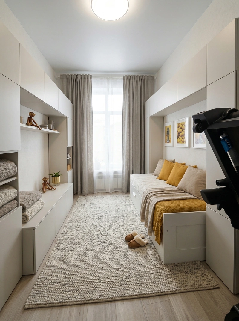 Дизайн спальни в стиле Хюгге — фото интерьера от нейросети RoomGPT