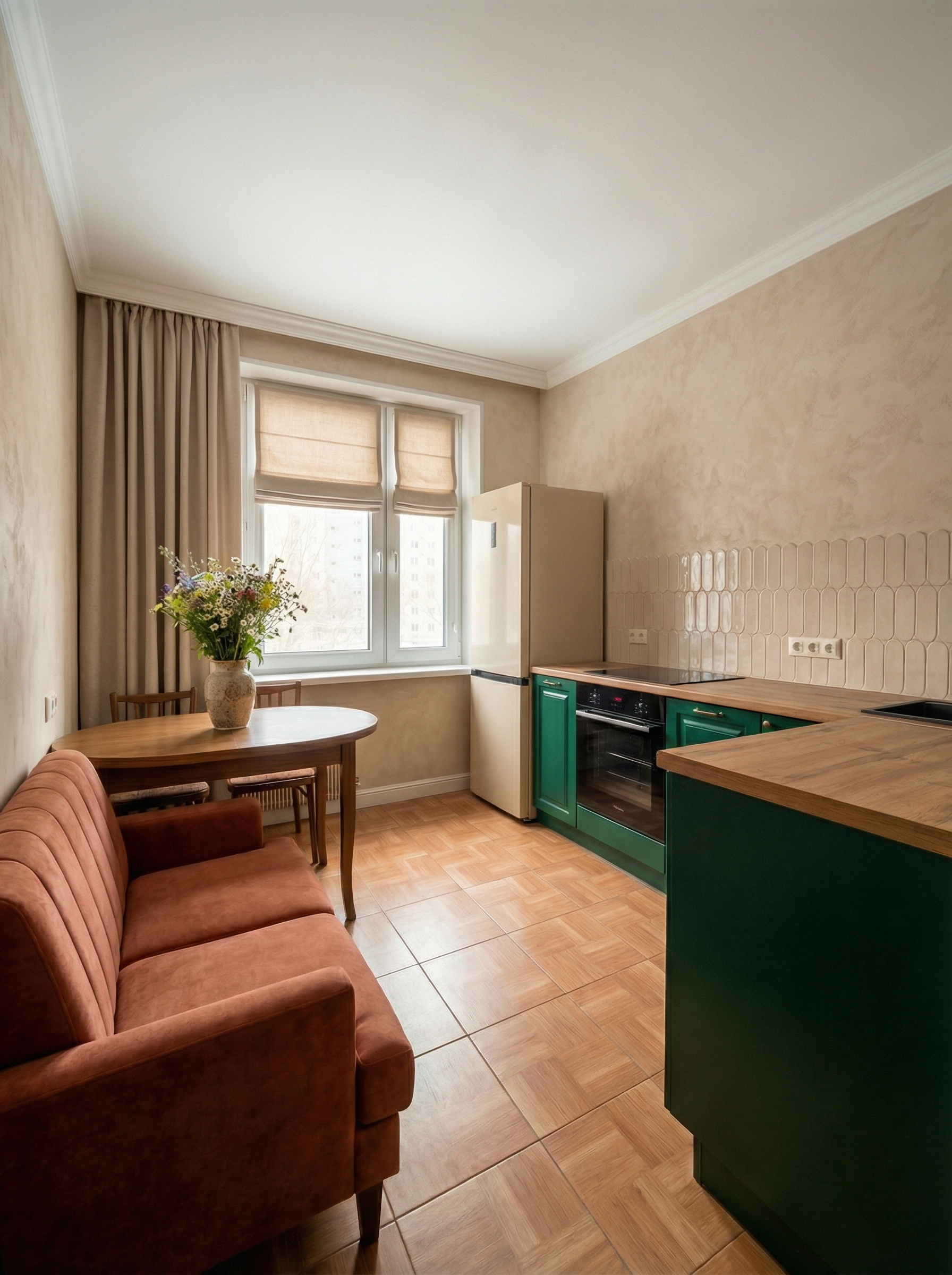 Дизайн кухни в стиле Британский — фото интерьера от нейросети RoomGPT