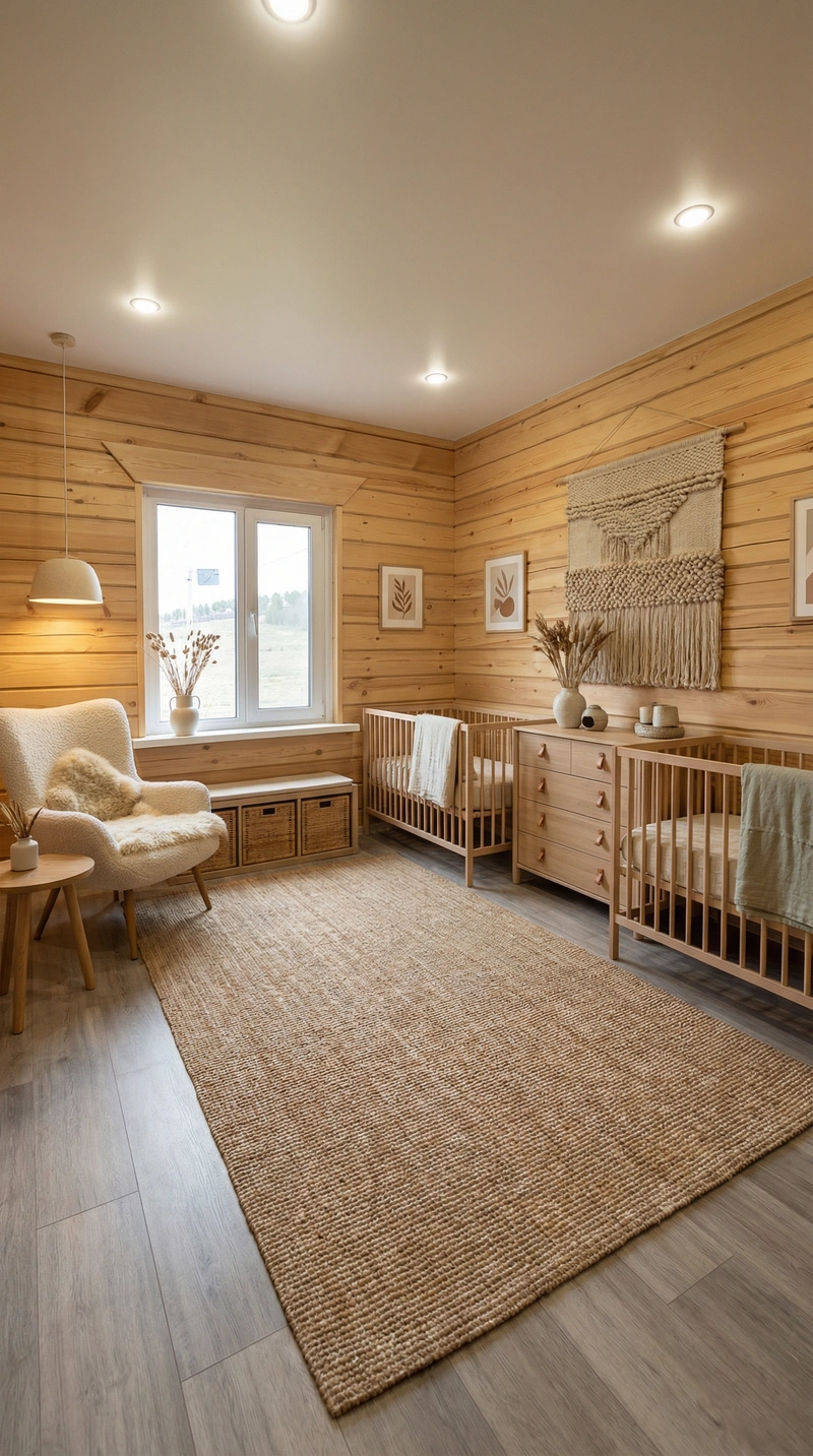 Дизайн детской в стиле Japandi — фото интерьера от нейросети RoomGPT