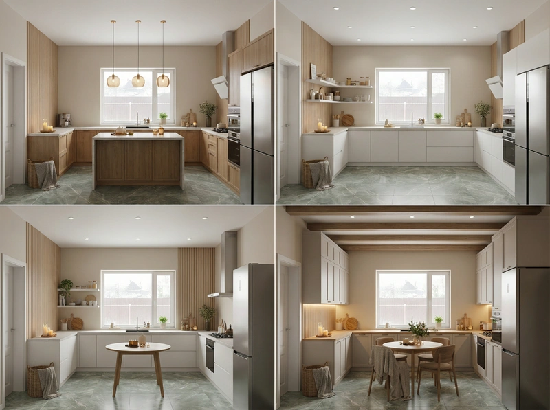 Дизайн интерьера в стиле Хюгге — Кухня от нейросети RoomGPT