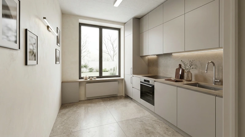 Дизайн интерьера в стиле Минимализм — Кухня от нейросети RoomGPT