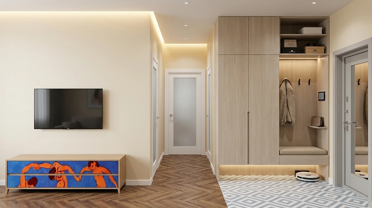 Дизайн интерьера в стиле Минимализм — Гостиная от нейросети RoomGPT