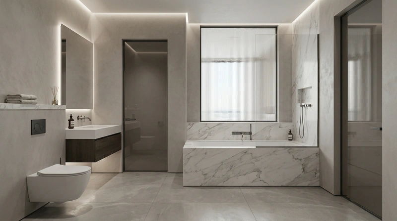 Дизайн ванной в стиле Минимализм — фото интерьера от нейросети RoomGPT