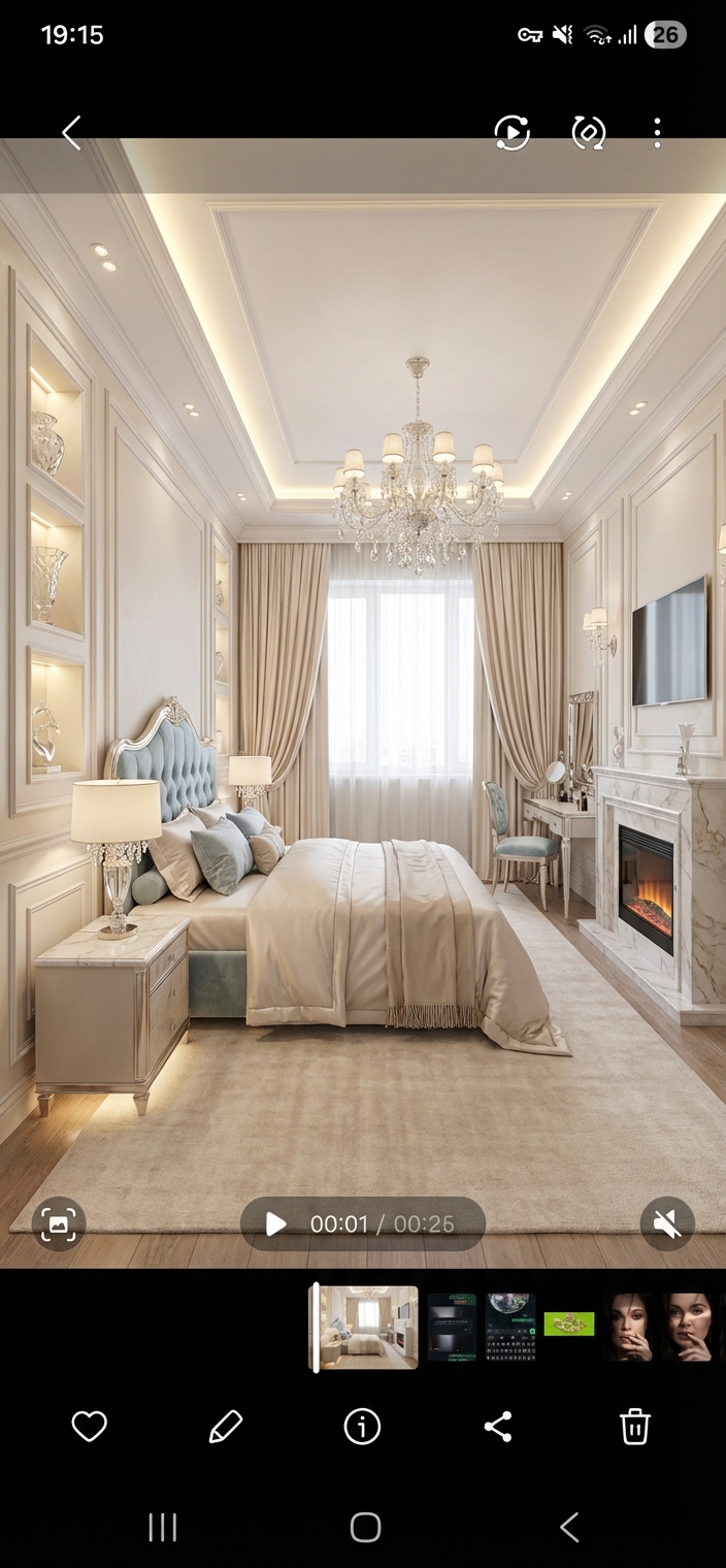 Дизайн спальни в стиле Классика — фото интерьера от нейросети RoomGPT