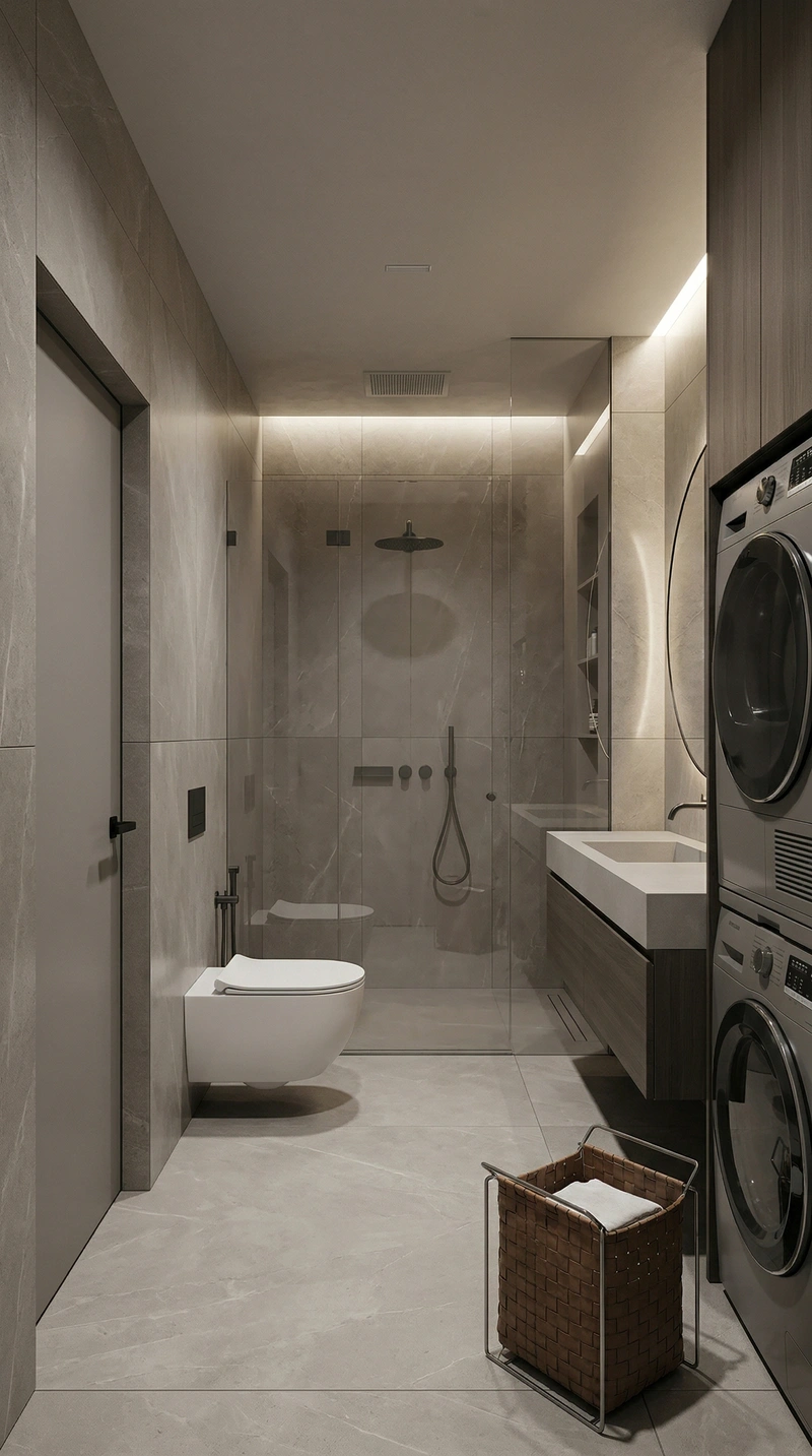 Дизайн ванной в стиле Минимализм — фото интерьера от нейросети RoomGPT