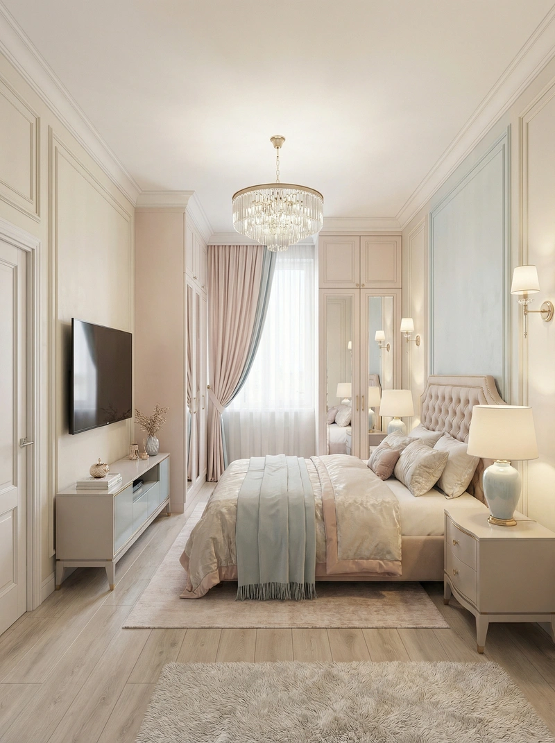 Дизайн интерьера в стиле Классика — Спальня от нейросети RoomGPT