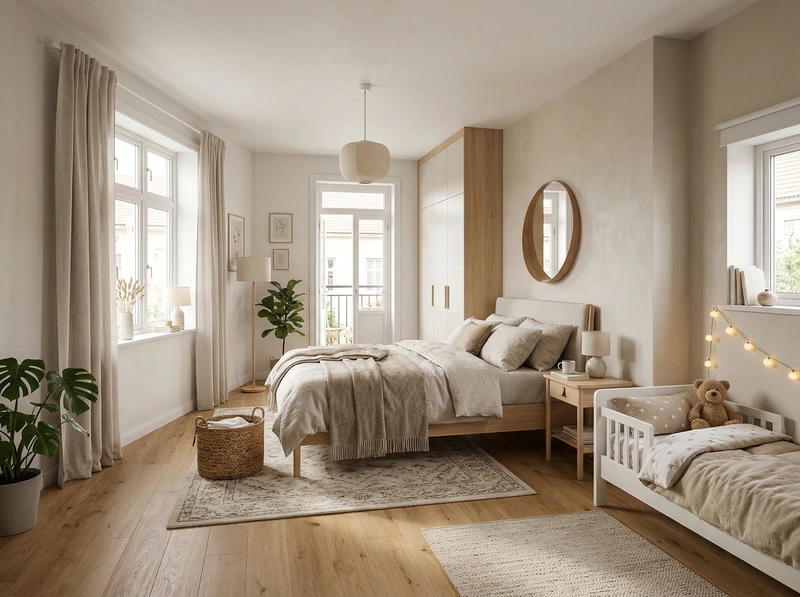 Дизайн интерьера в стиле Хюгге — Спальня от нейросети RoomGPT