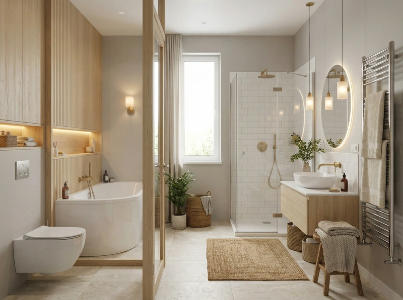 Дизайн интерьера в стиле Хюгге — Ванная от нейросети RoomGPT