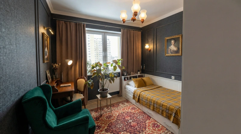 Дизайн интерьера в стиле Классика — Спальня от нейросети RoomGPT