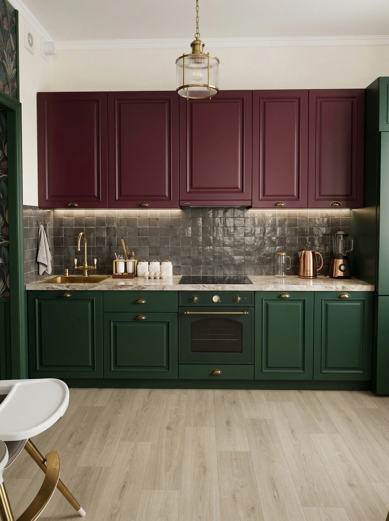 Дизайн кухни в стиле Британский — фото интерьера от нейросети RoomGPT