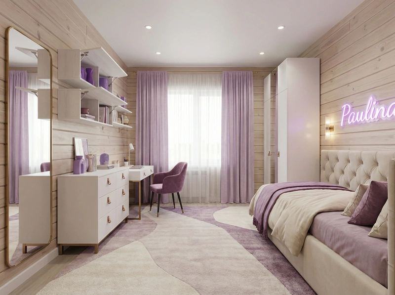 Дизайн интерьера в стиле Контемпорари — Детская от нейросети RoomGPT