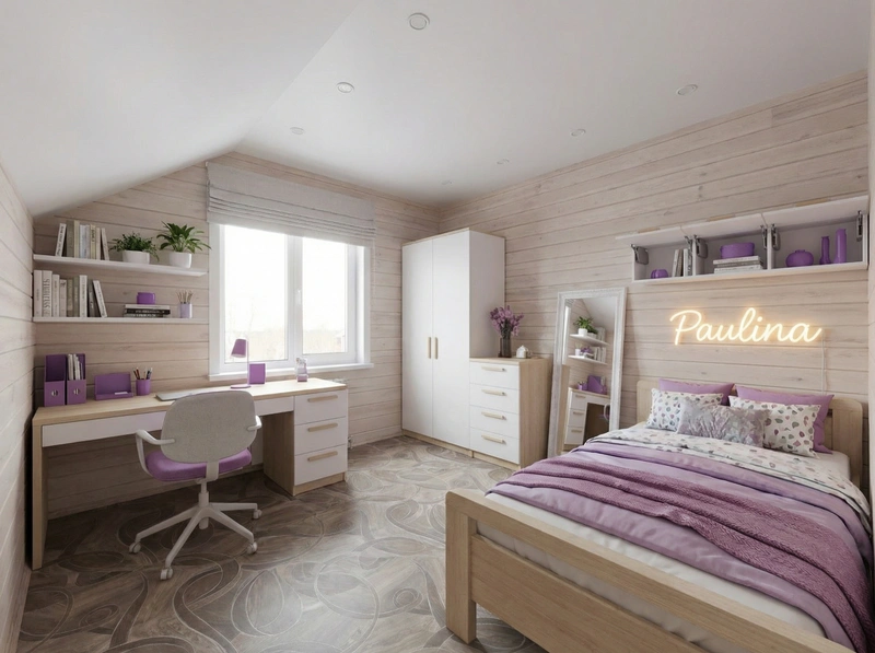 Дизайн интерьера в стиле Сканди — Детская от нейросети RoomGPT