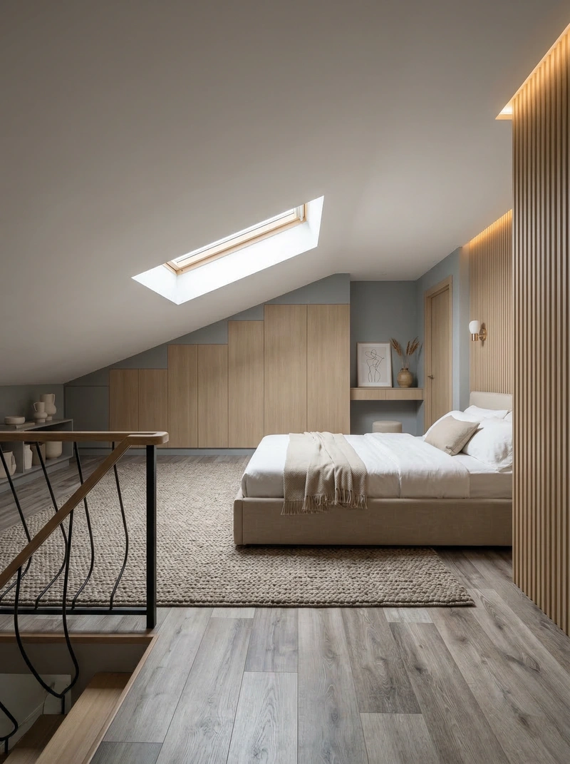 Дизайн интерьера в стиле Минимализм — Спальня от нейросети RoomGPT