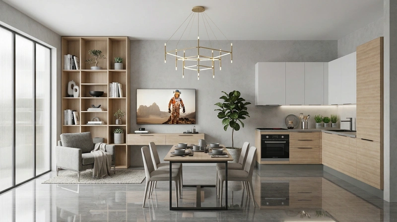 Дизайн кухни в стиле Минимализм — фото интерьера от нейросети RoomGPT