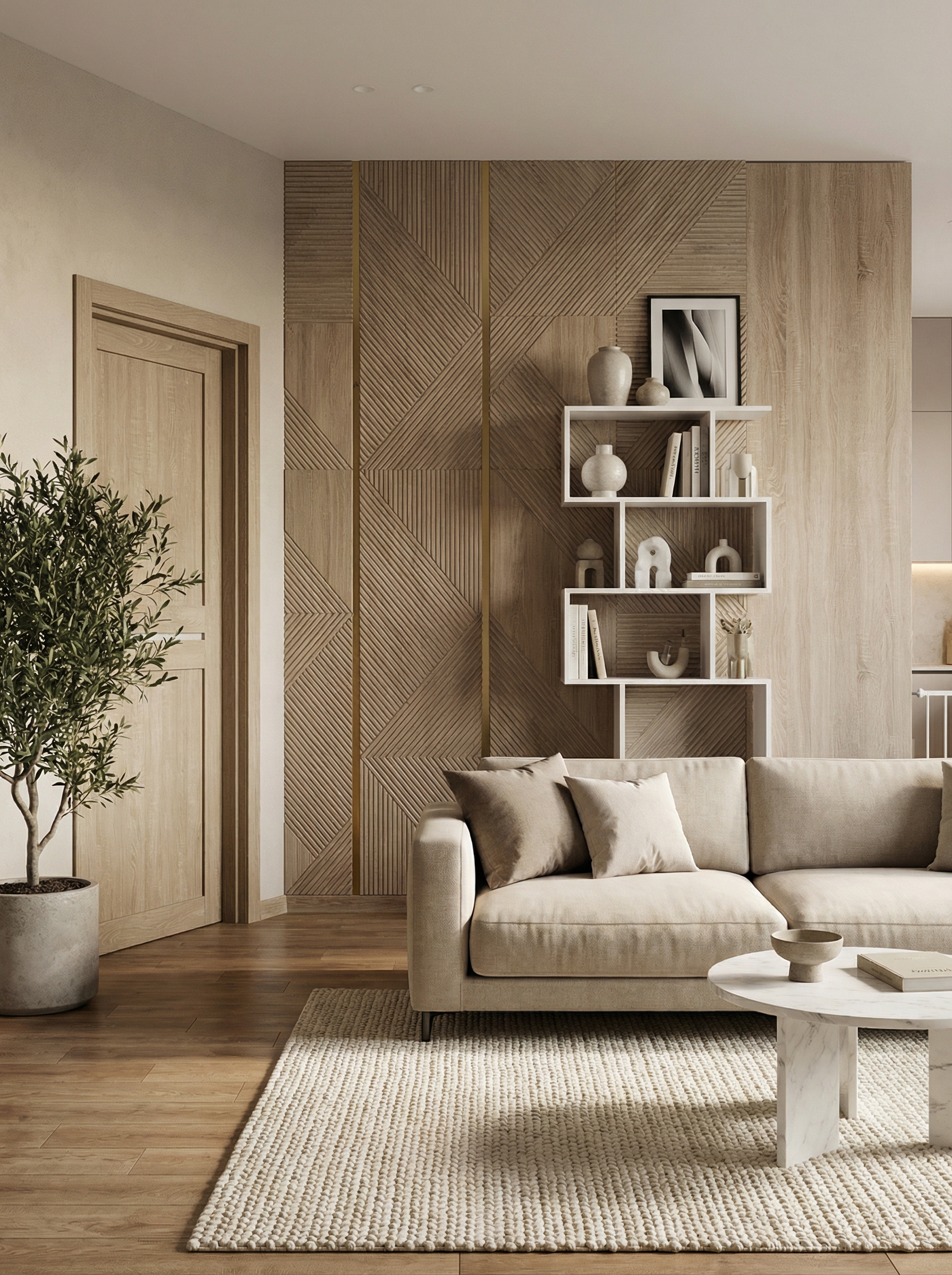 Дизайн гостиной в стиле Минимализм — фото интерьера от нейросети RoomGPT