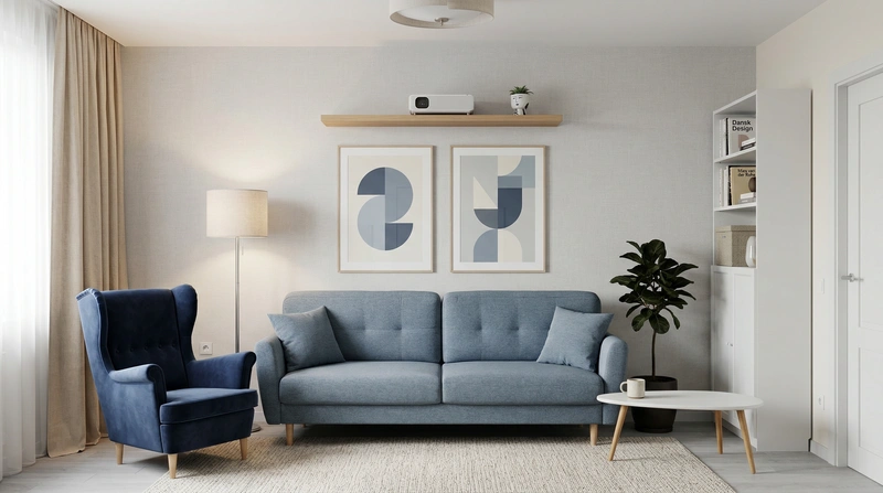 Дизайн интерьера в стиле Сканди — Гостиная от нейросети RoomGPT