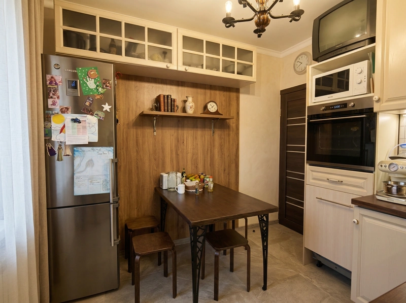 Дизайн кухни в стиле Классика — фото интерьера от нейросети RoomGPT