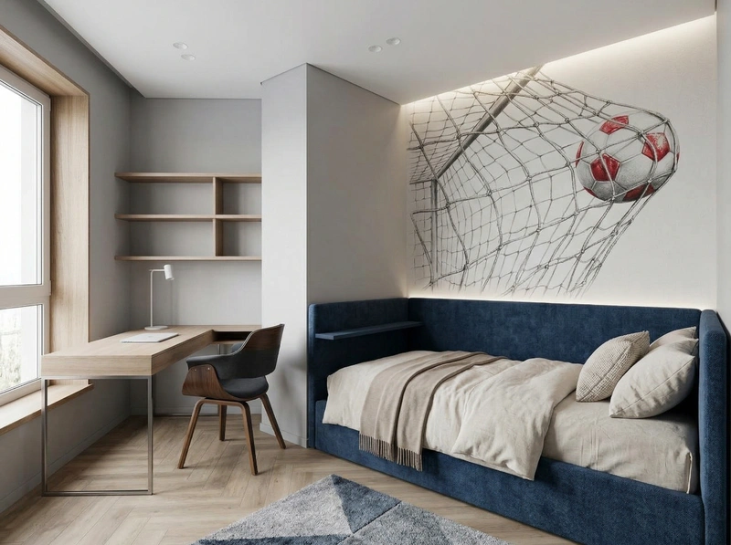 Дизайн детской в стиле Минимализм — фото интерьера от нейросети RoomGPT