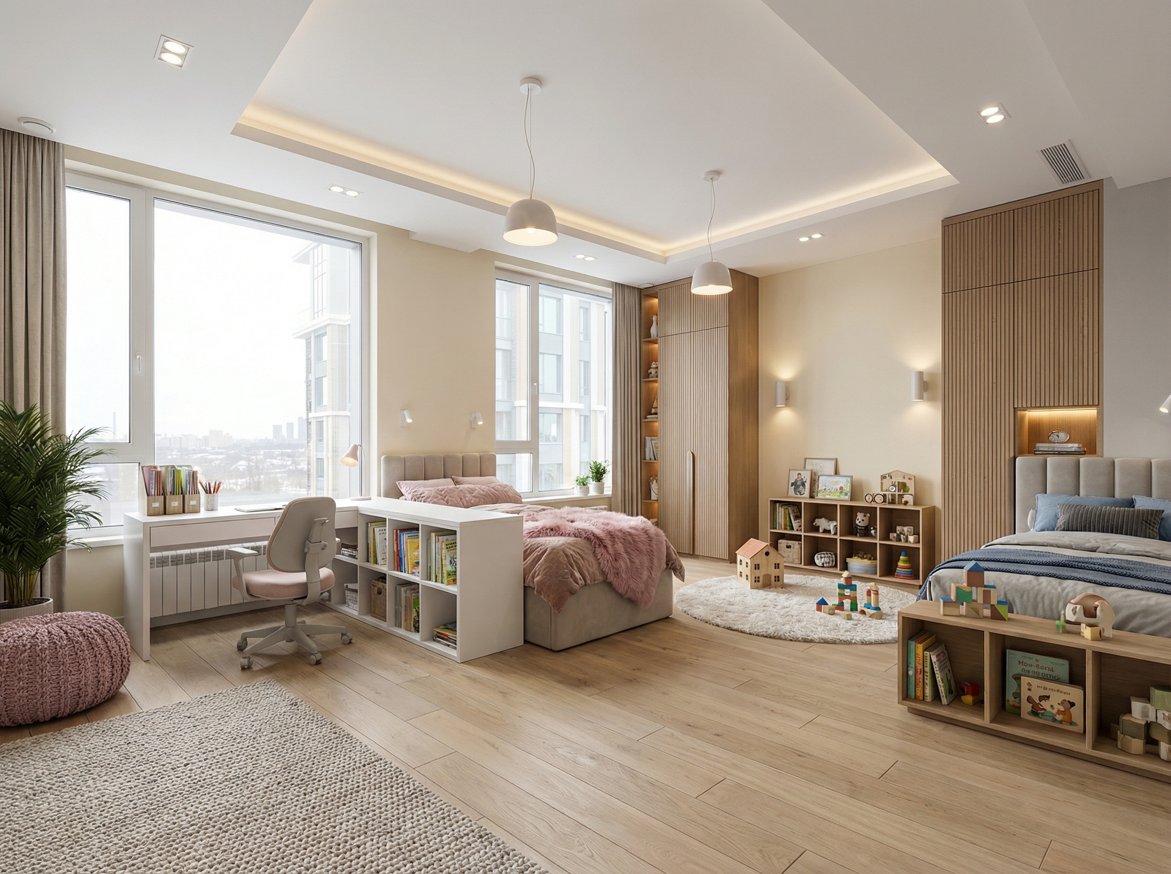 Дизайн детской в стиле Минимализм — фото интерьера от нейросети RoomGPT