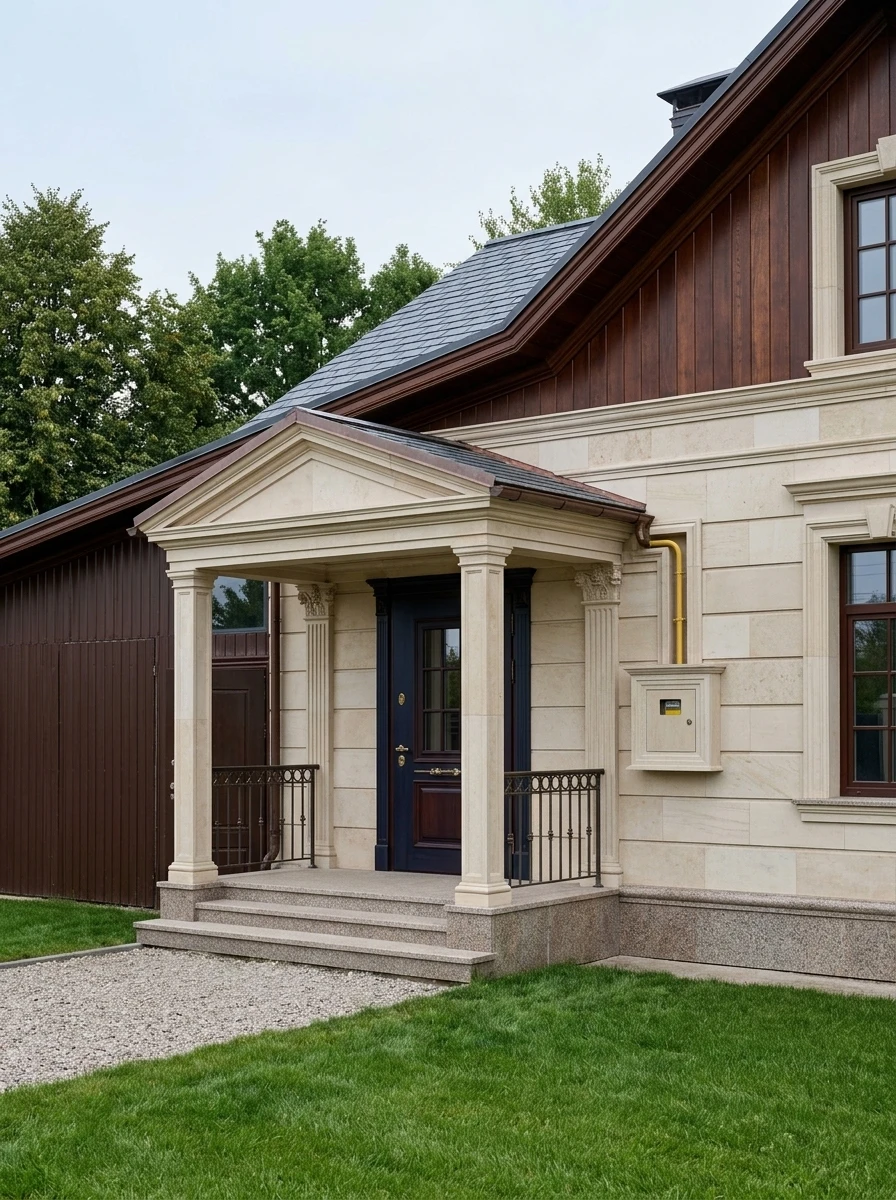 Дизайн фасада в стиле Неоклассика — Фасад от нейросети RoomGPT