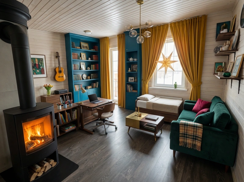 Дизайн интерьера в стиле Британский — Гостиная от нейросети RoomGPT