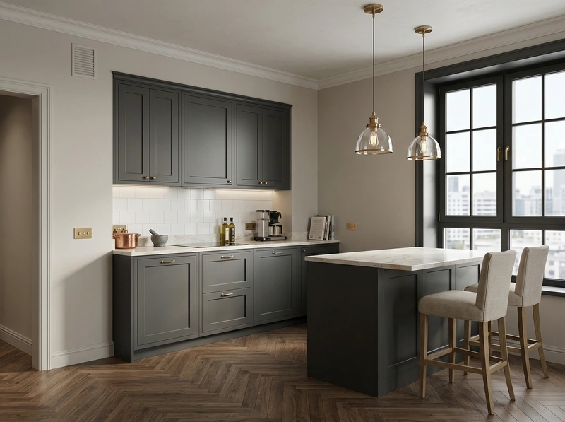 Дизайн интерьера в стиле Классика — Кухня от нейросети RoomGPT