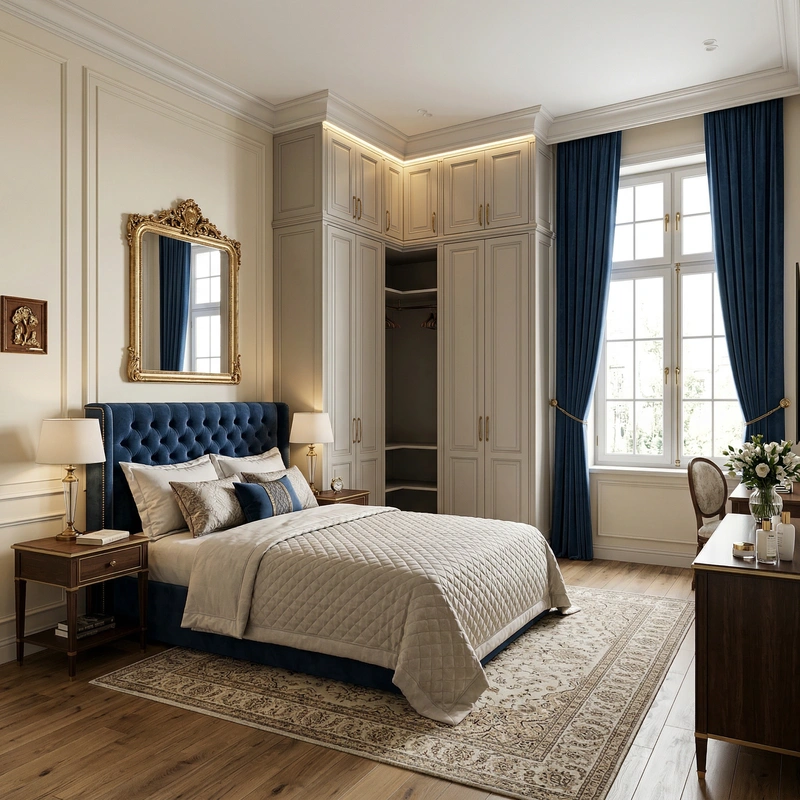 Дизайн интерьера в стиле Классика — Спальня от нейросети RoomGPT