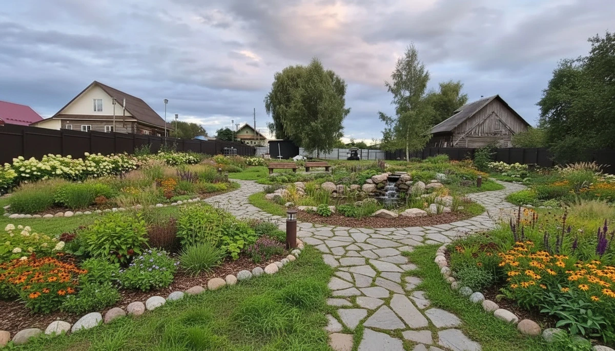 Дизайн участка в стиле Эко/Натуральный — фото участка от нейросети RoomGPT