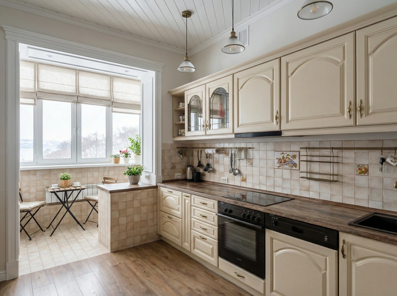 Дизайн интерьера в стиле Классика — Кухня от нейросети RoomGPT