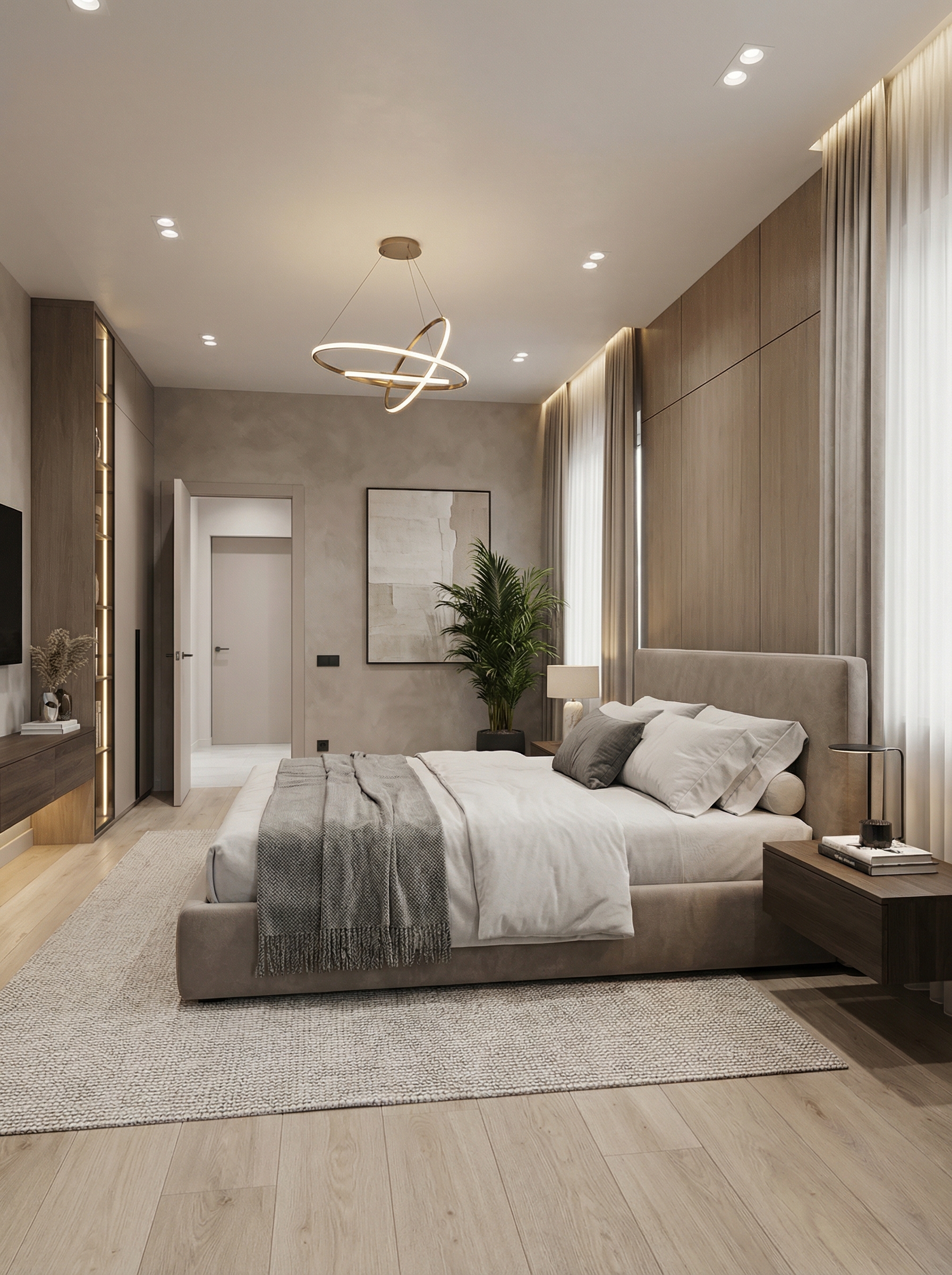Дизайн спальни в стиле Минимализм — фото интерьера от нейросети RoomGPT