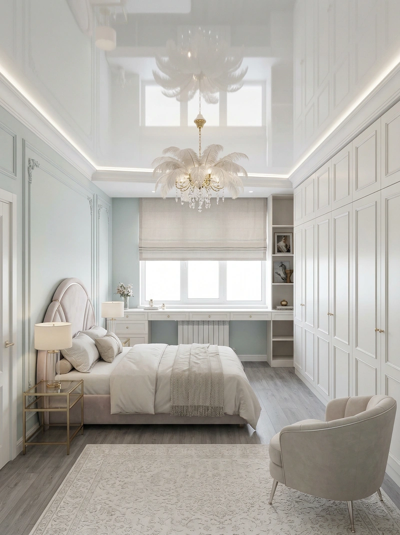 Дизайн интерьера в стиле Неоклассика — Спальня от нейросети RoomGPT