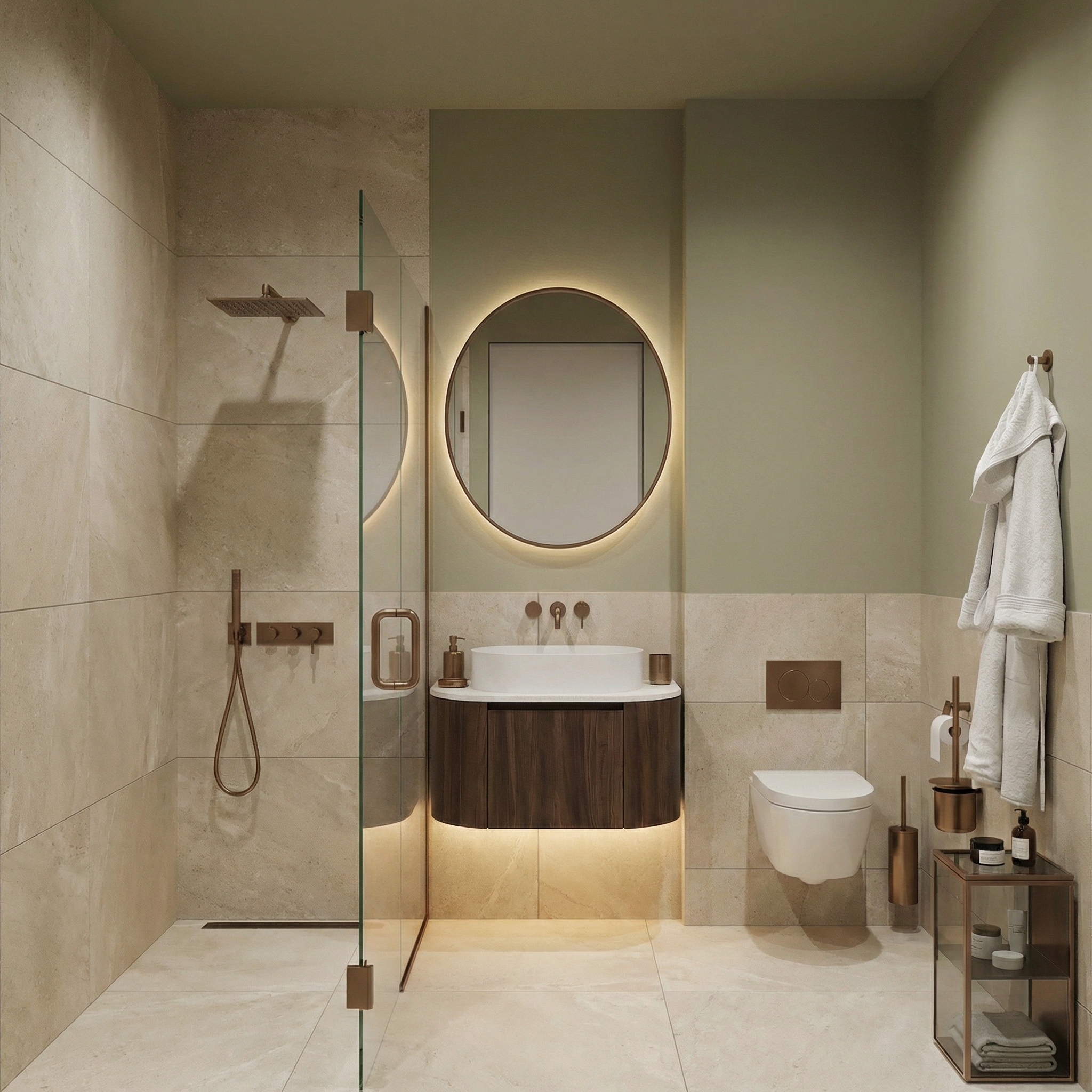 Дизайн ванной в стиле Минимализм — фото интерьера от нейросети RoomGPT