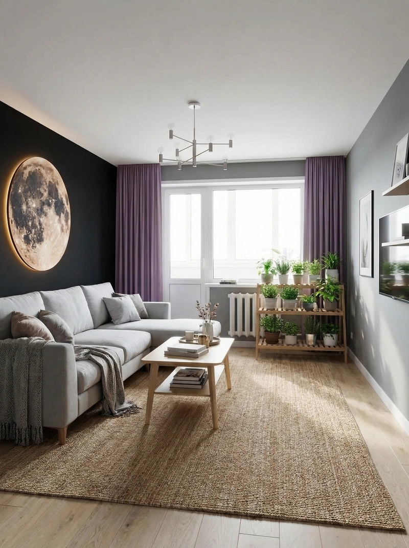 Дизайн интерьера в стиле Сканди — Гостиная от нейросети RoomGPT