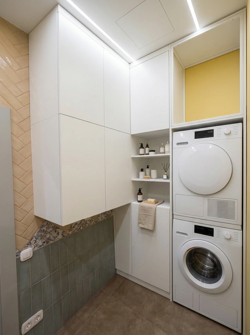 Дизайн ванной в стиле Сканди — фото интерьера от нейросети RoomGPT