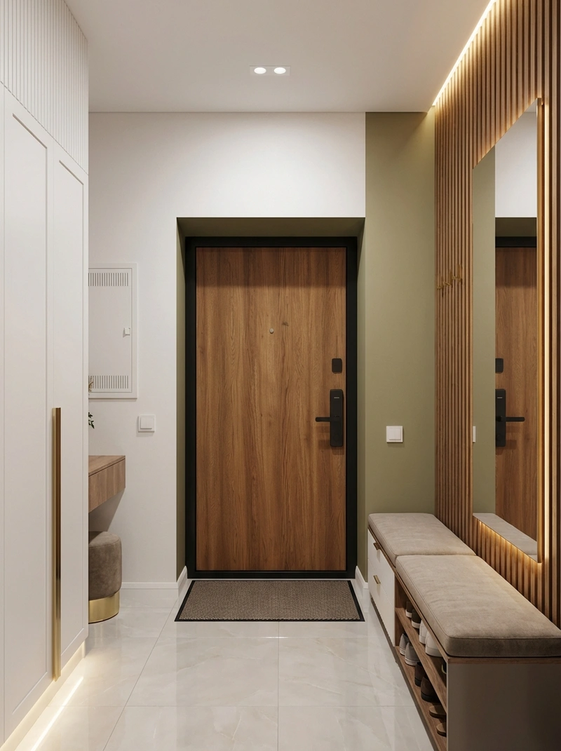 Дизайн интерьера в стиле Контемпорари — Гостиная от нейросети RoomGPT