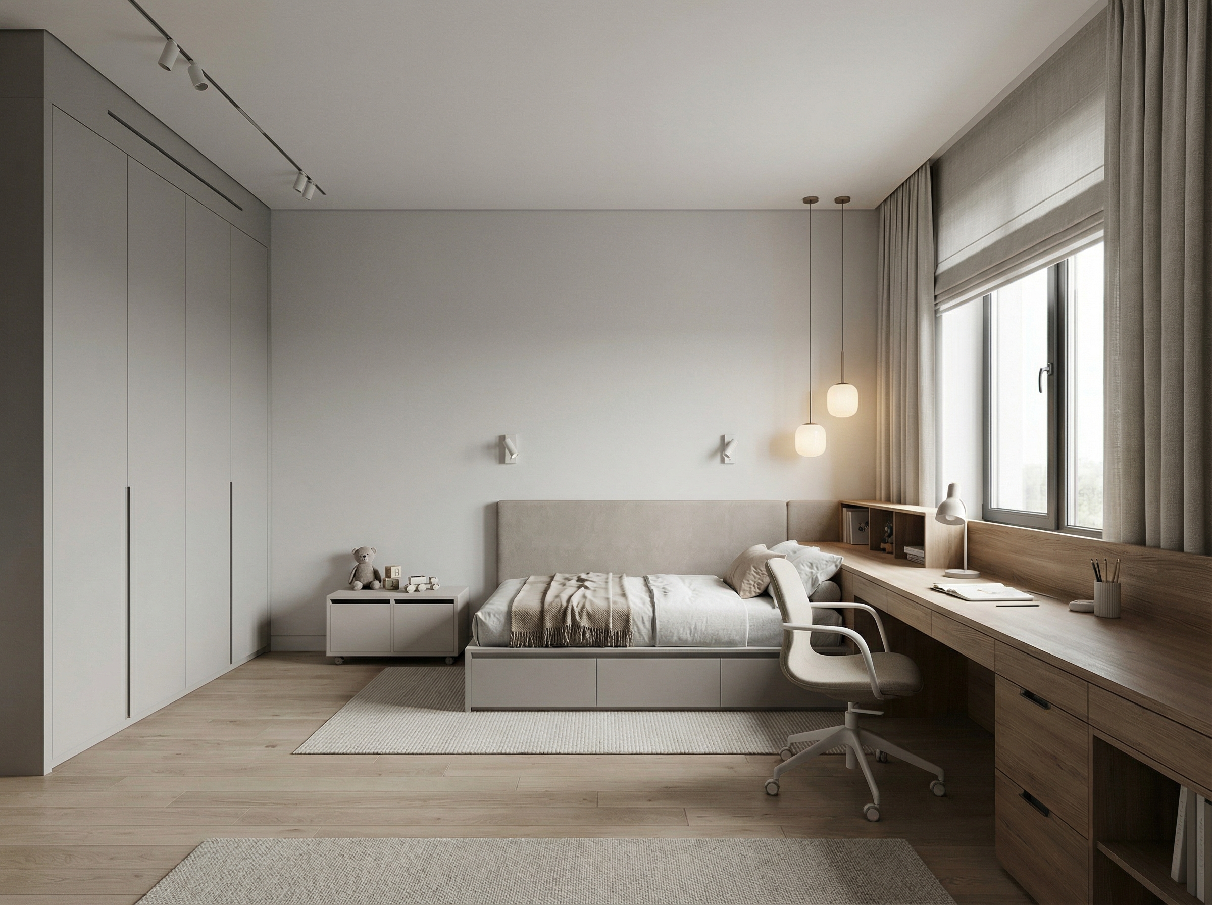 Дизайн детской в стиле Минимализм — фото интерьера от нейросети RoomGPT