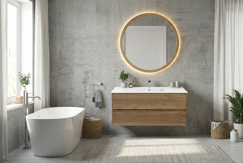 Дизайн интерьера в стиле Сканди — Ванная от нейросети RoomGPT