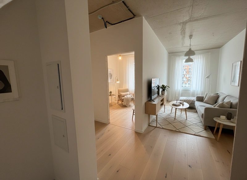 Дизайн интерьера в стиле Хюгге — Гостиная от нейросети RoomGPT