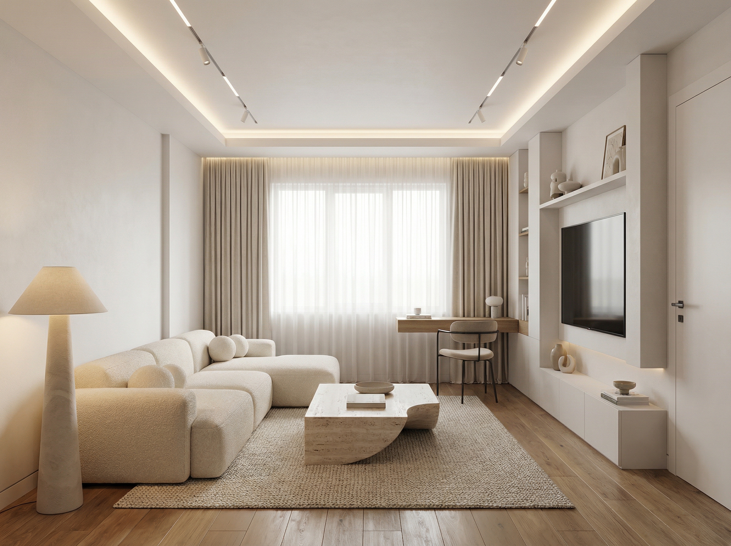 Дизайн гостиной в стиле Минимализм — фото интерьера от нейросети RoomGPT