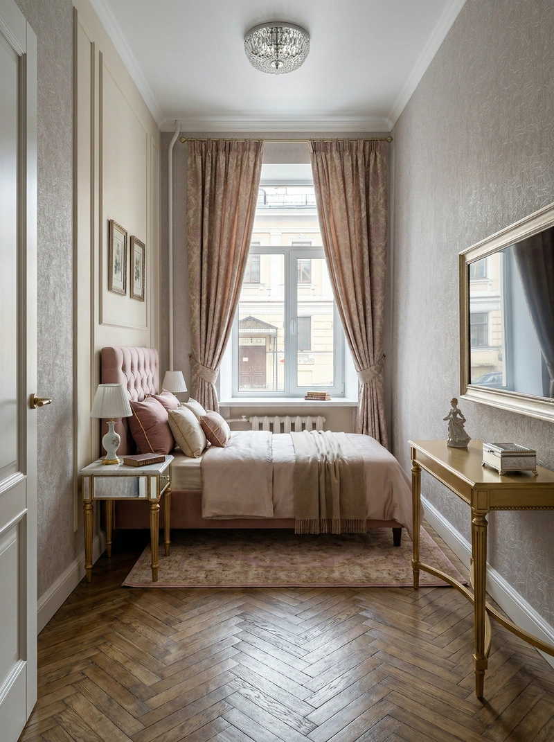 Дизайн интерьера в стиле Классика — Спальня от нейросети RoomGPT