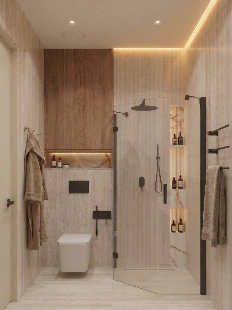 Дизайн ванной в стиле Минимализм — фото интерьера от нейросети RoomGPT