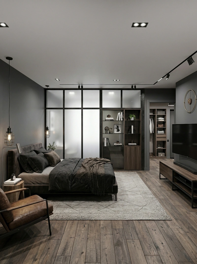 Дизайн гостиной в стиле Лофт — фото интерьера от нейросети RoomGPT