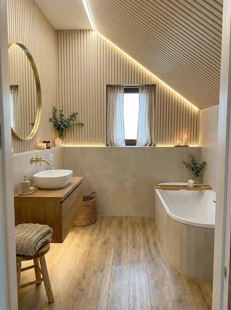 Дизайн интерьера в стиле Хюгге — Ванная от нейросети RoomGPT