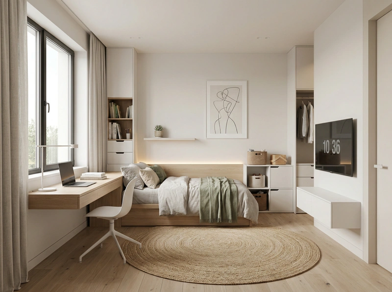 Дизайн детской в стиле Минимализм — фото интерьера от нейросети RoomGPT