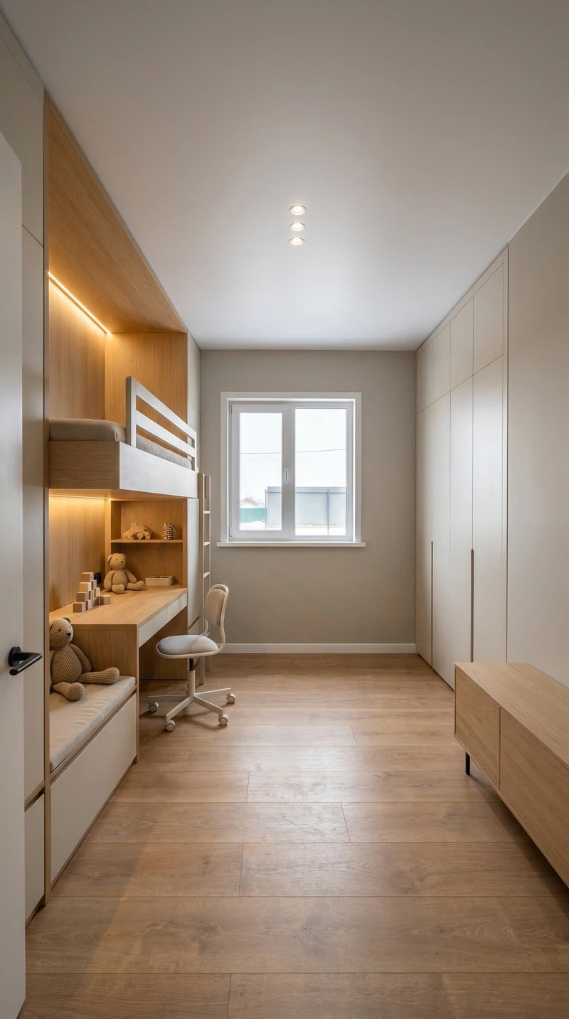 Дизайн интерьера в стиле Минимализм — Детская от нейросети RoomGPT