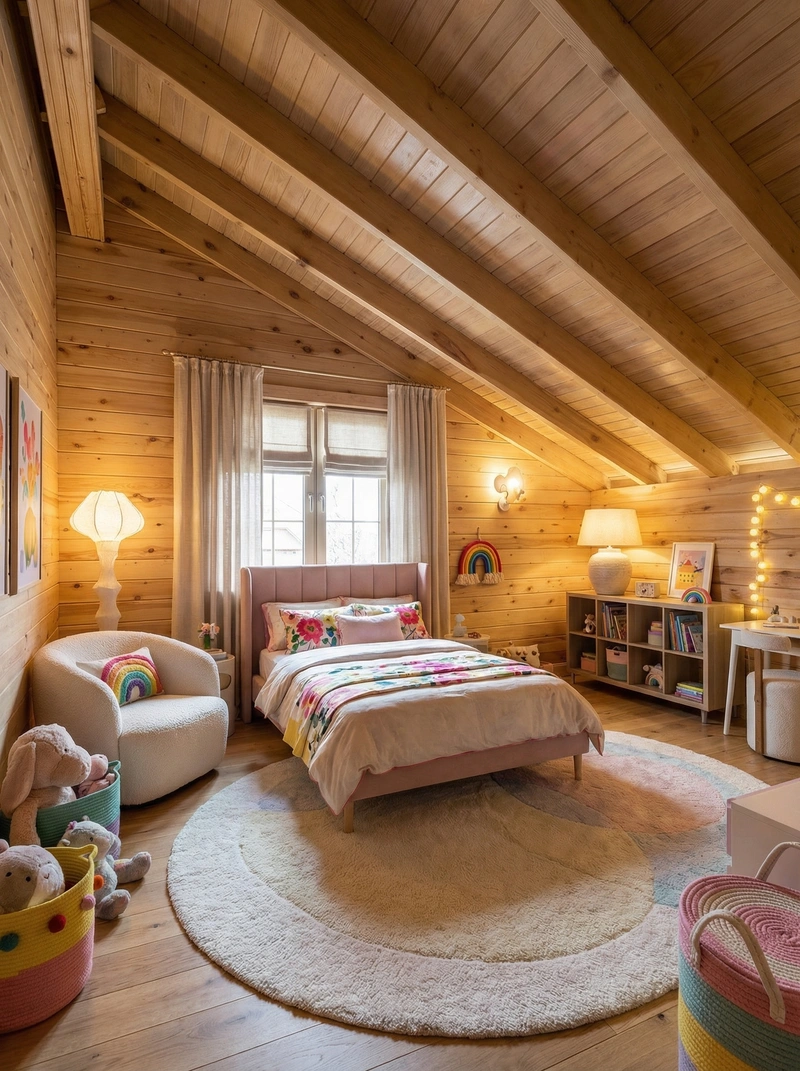 Дизайн детской в стиле Контемпорари — фото интерьера от нейросети RoomGPT