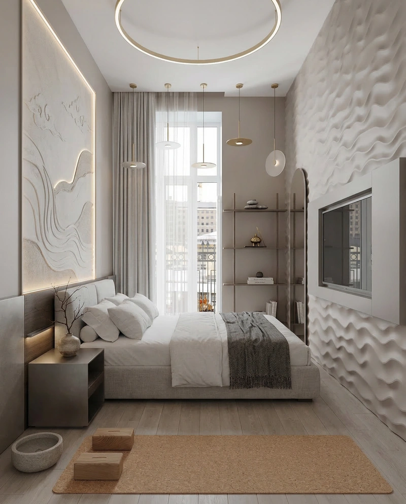 Дизайн интерьера в стиле Минимализм — Спальня от нейросети RoomGPT