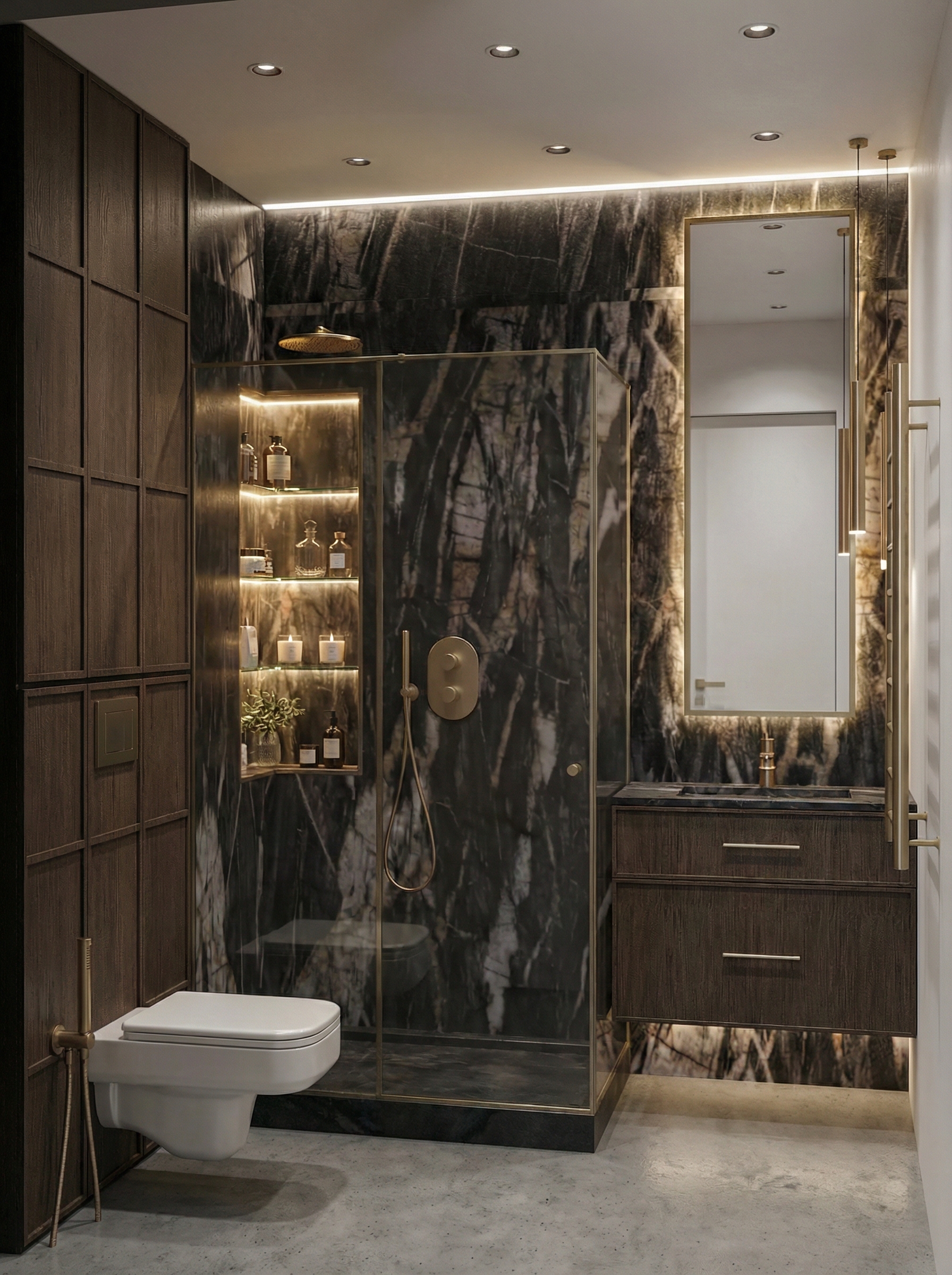 Дизайн ванной в стиле Минимализм — фото интерьера от нейросети RoomGPT